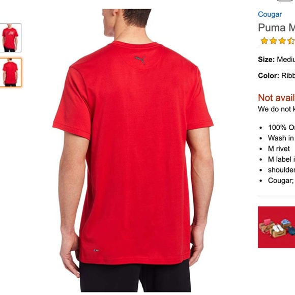 RARE sold out everywhere BMW M3 Red Tee Small Red - Picture 2 of 2